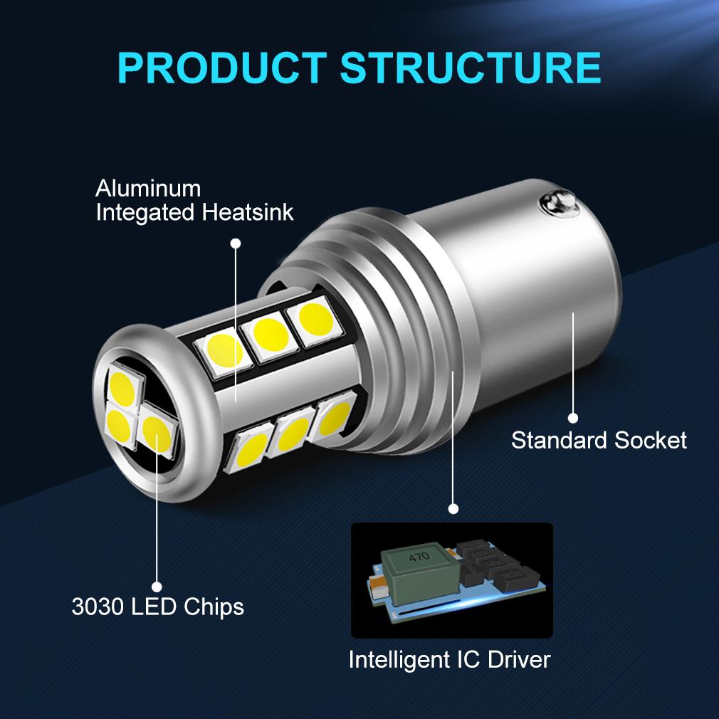 1Pc 1400LM 1157 BAY15D Led P21/5W Led Bulb P21 5W Car Signal Light Brake Reverse Parking DRL Lamp 12V Auto White Red Yellow Light Blue