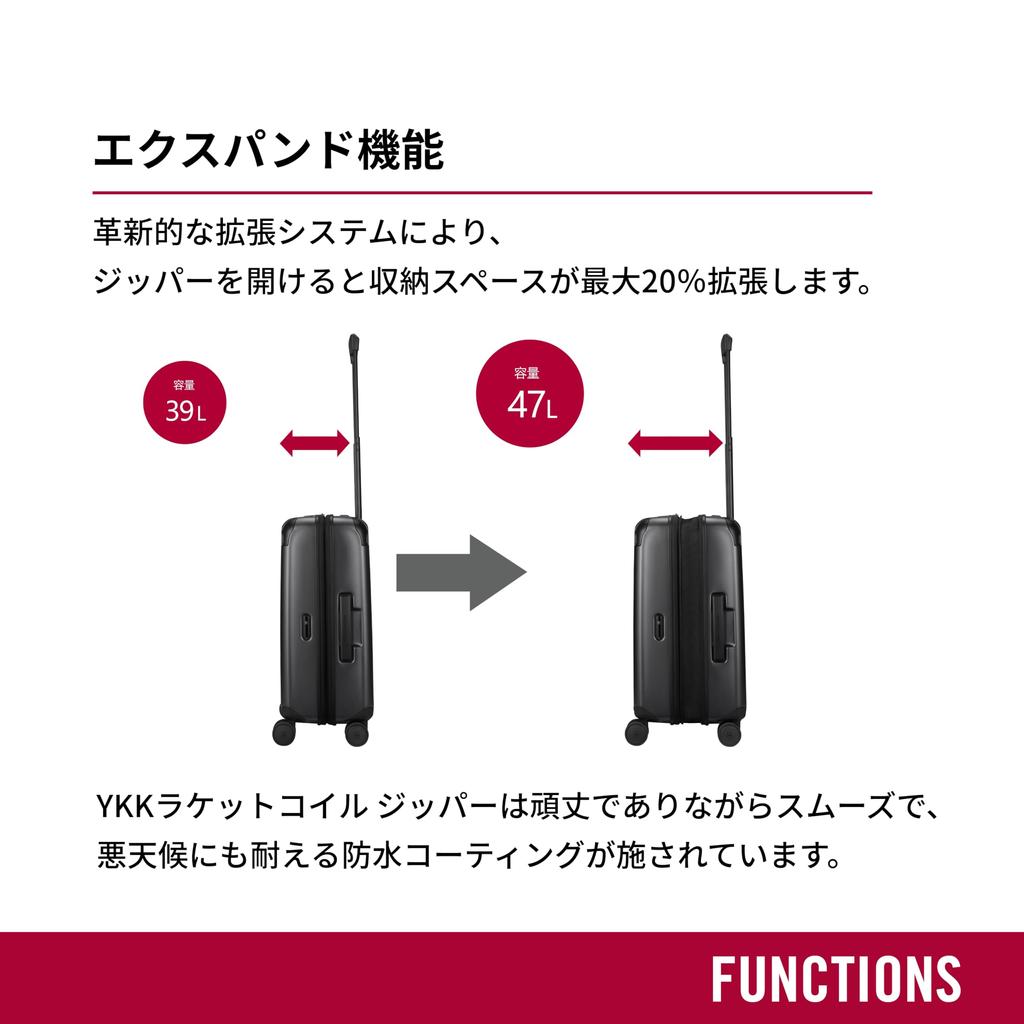Чемодан Spectra Expandable Global, который можно расширить до размера для деловых поездок за границу, расширенный TSA, двойной, 8, черный 611753 [Victorinox] 3.0, ручная кладь