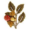 New Bee On The Branch Brooches For Women Rhinestone Fashion Pin Insect Honeybee Jewelry Vintage Accessories Good Gift