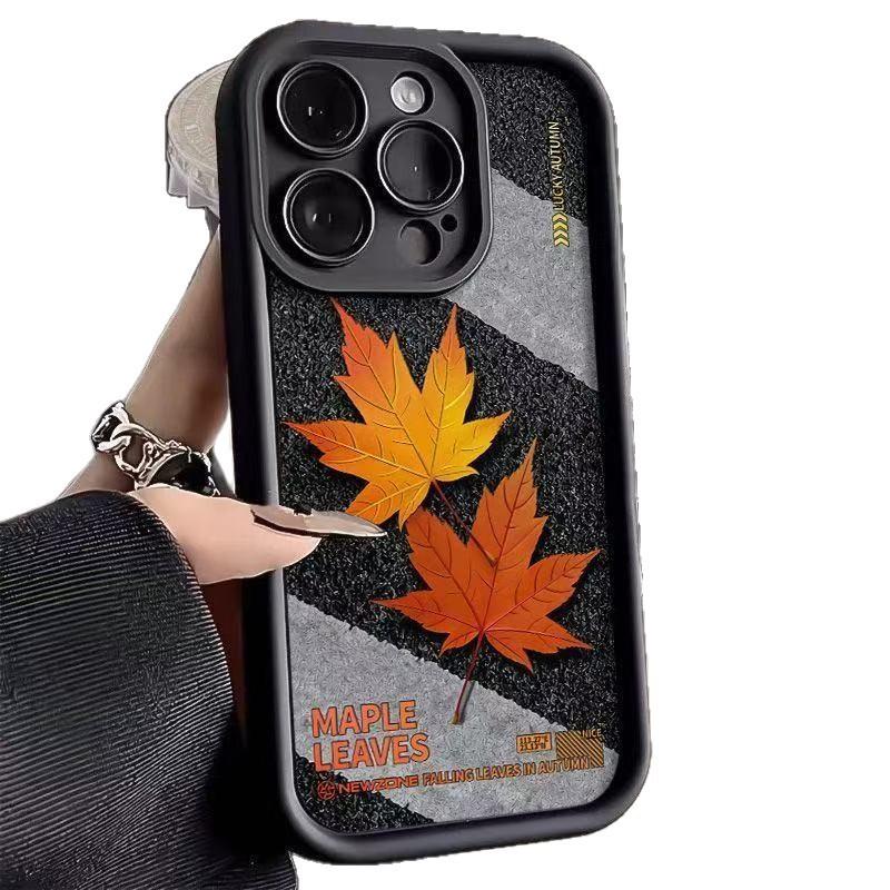 Креативный кленовый лист для чехла мобильного телефона iphone16pro Apple 15 импортная торговля 14 Европа и Америка 13promax новый 12x