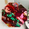 Demon Slayer Print Automatic Umbrella, 8 Rib Iron Frame, Plastic Handle, Suitable for Outdoor Travel &Daily , Ideal Gift