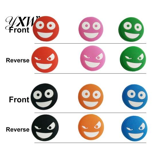 Silicone Racket Dampeners Tennis Vibration Shock Durable Absorbers Reusable Smile Face Racquet String Dampener