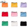 Solid Color Canvas Cotton Coin Wallet Bag DIY Plain Zipper Coin Key Bag Money Pocket Pure Women Men Coin Purse Small Kid Pouch