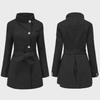 2021 European & American Autumn/Winter Women's Slim Long Sleeve Wool Coat