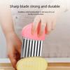 Corrugated Cutter Stainless Steel Vegetable Potato Wavy Chopher Knife French Fries Slicing Knife Waffle Fry, Carrot Onion