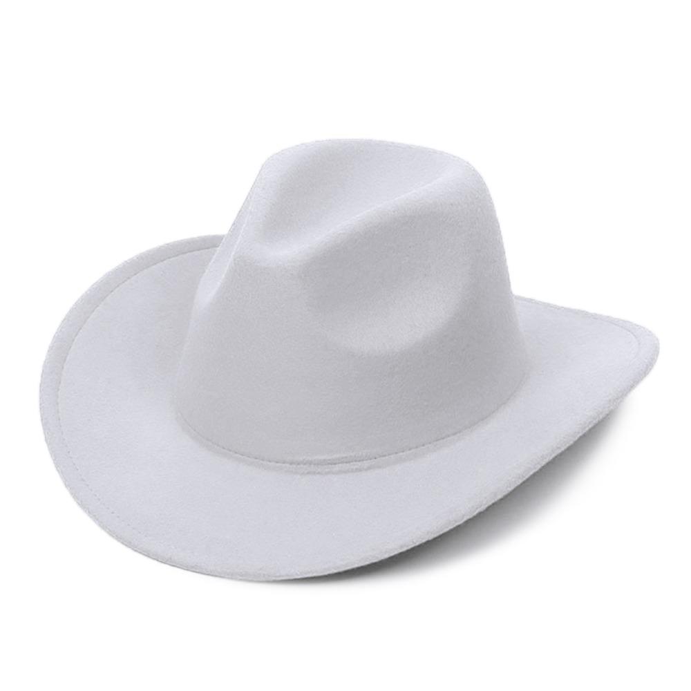 Solid Color Jazz Cap Felt Panama New Fedora Hat  Dress Dance Party