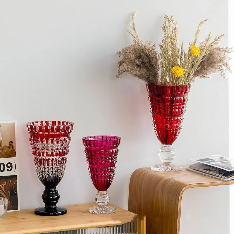 Стеклянная ваза Геометрические прозрачные цветные стеклянные бутылки Гидропоника Террариум Стеклянная ваза Украшения для дома Аксессуары