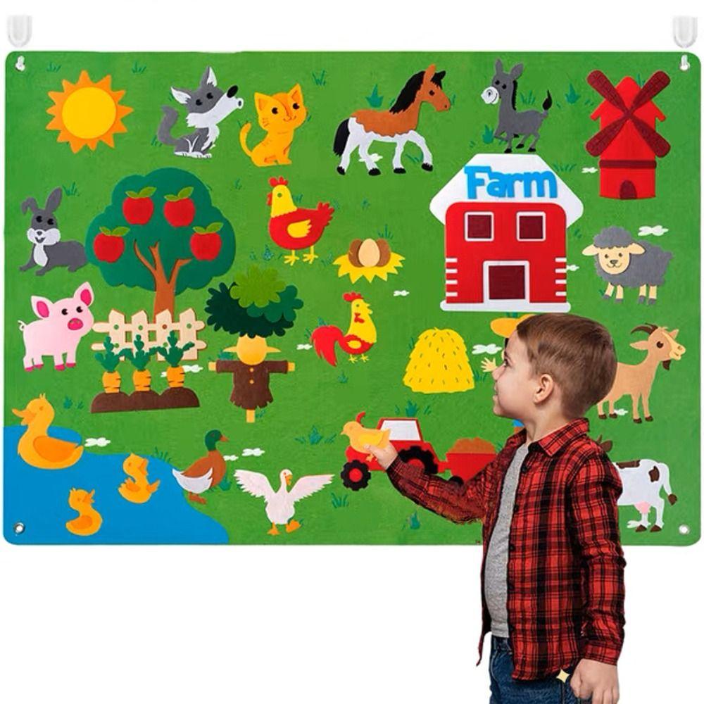 Starry Sky Payment Felt Board Stories Set Montessori Felt Puzzle Wall Hanging Decoration