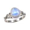 Natural Rainbow Moonstone Gemstone 925 Solid Sterling Silver Ring Size 5.5 Y6n93