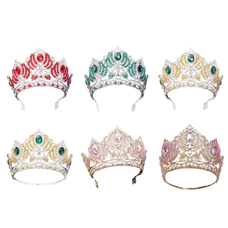 Elegant Crystal Crowns Comb for Women Princess Stylish Crystal Crowns Efficient Tiaras with Colorful Stone and Comb