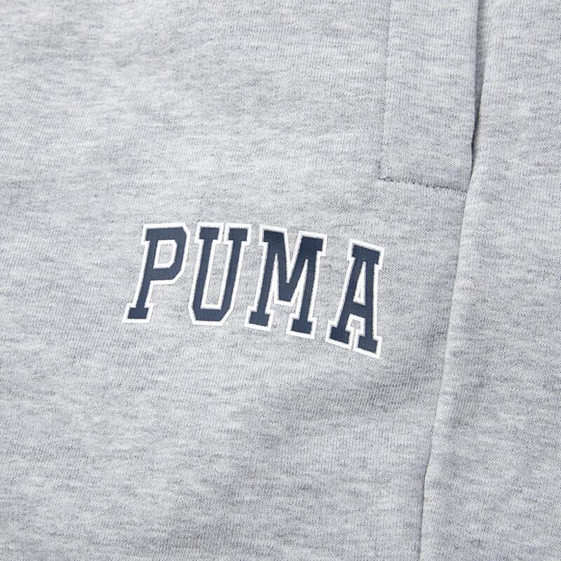 Puma Однотонные спортивные штаны с манжетами и завязками, унисекс, серые 536772-04