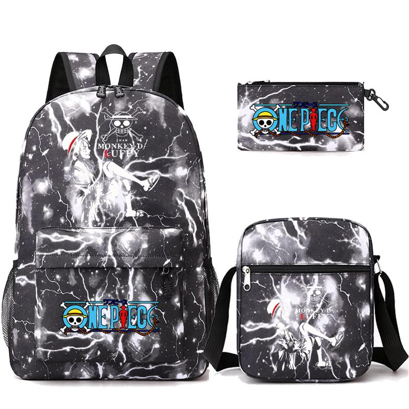 3 шт./компл. аниме цельная сумка большой емкости унисекс рюкзак с наплечной сумкой пенал для студента для девочки мальчика студенческий повседневный рюкзак для отдыха