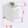 Aluminum Coolant Expansion Overflow Recovery Reservoir 2.5L Water Tank W/ Cap Universal car accessories