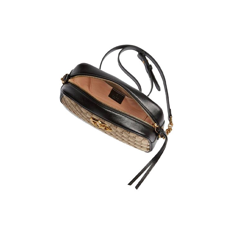 Gucci GG Marmont Small Shoulder Bag Beige Ebony/Nero Women Shoulder_bags Tan 447632-HVKEG-9772