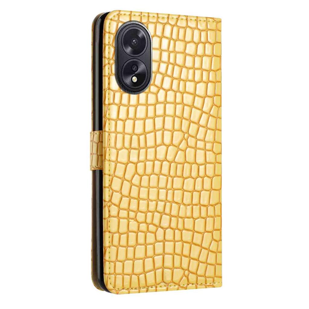 Модный чехол для телефона с крокодиловым принтом для серии Oppo. Oppo A17 A18 A36 A54 A57 A58 A74 A76 A77 A78 Reno8..., Кошелек из искусственной кожи с отделениями для карт и противоударный