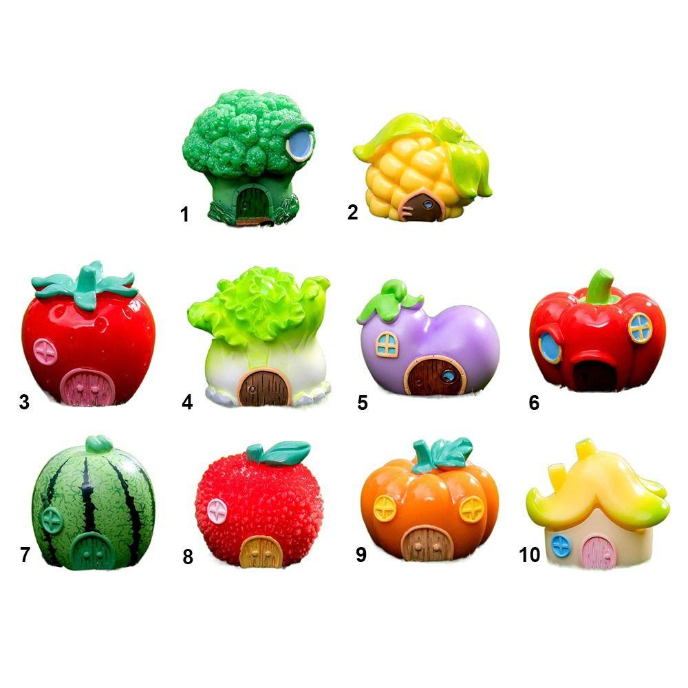 Micro Landscape Cartoon Vegetable House Multicolor Desktop Knick-knack Creative Fairy Tale House