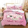3D комплект постельного белья с милым котом, пододеяльник для спальни, наволочка, постельное белье, односпальная двуспальная кровать, полный размер, 2/3 шт., микрофибра