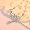 925 Sterling Silver Elegant Tree Branch Leaves Tassel Pendant Necklace With Cubic Zircon For Women Jewelry S-N227
