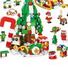 Рождественский адвент-календарь 2024 года, набор деревянных строительных игрушек, креативный строительный блок для рождественской елки