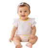 Carrement Beau Girls Striped Embroidered Ruffle T-Shirt