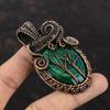 Tree Of Life Malachite Pendant Copper Wire Wrapped Pendant Tree Of Life Jewelry Handmade Gemstone Pendant Copper Wire Wrap Jewelry For Gift