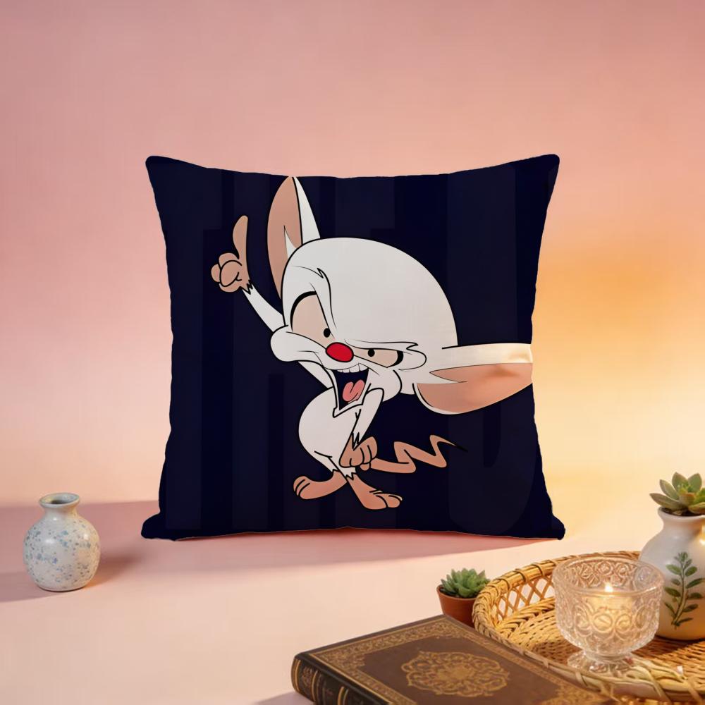 Fashion PPinky and the Brainful Cushion Cover Premium SkinFriendly Pillow Case MultiPurpose for Home Office Travel