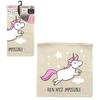 [Q2404] - Чехол на подушку из хлопка «Licorne My Unicorn» бежево-розовый (Нет ничего невозможного) - 40х40 см