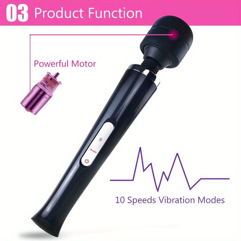 Огромный USB перезаряжаемый массажный вибратор с волшебной палочкой, AV Stick, 10 скоростей, массаж тела, стимуляция точки G, секс-игрушка для женщин