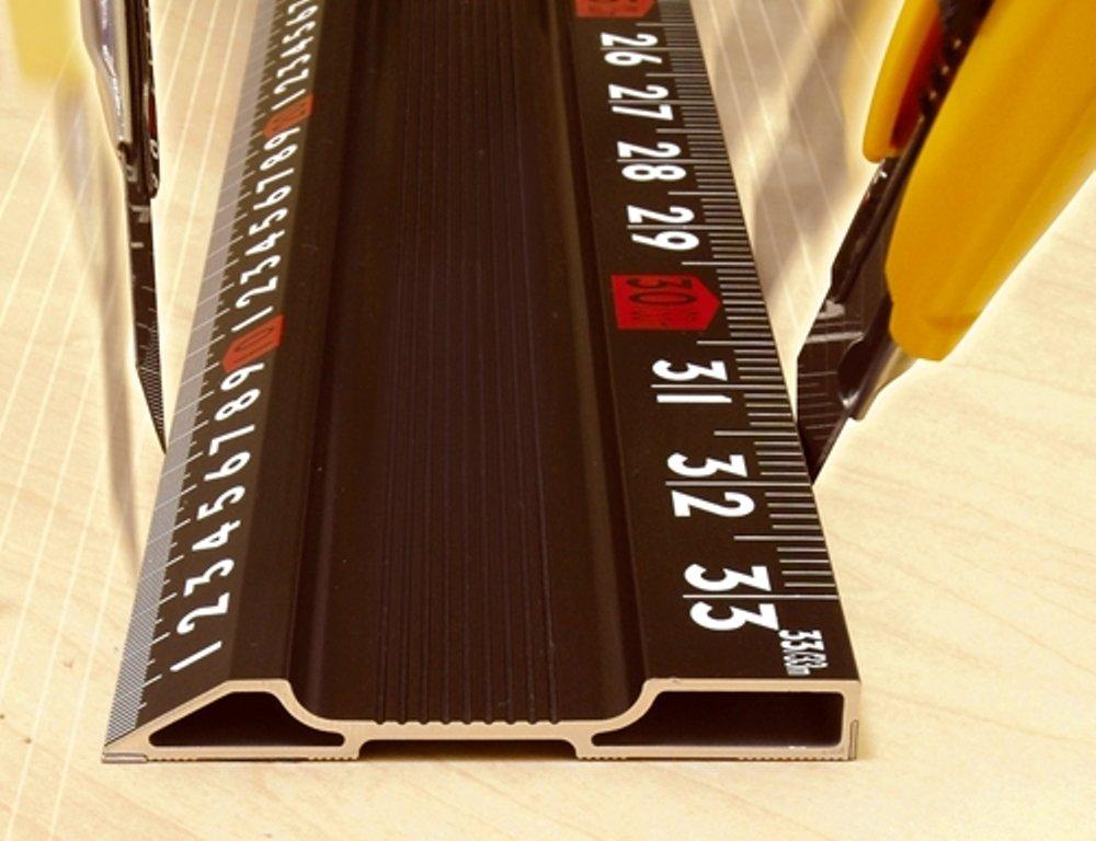 Shinwa Sokutei Aluminum Cutter Ruler Super Alsuke Cut Master EX 2m 65036