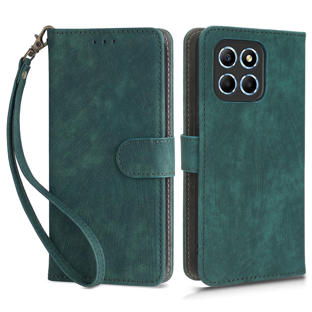 For Honor 70 Lite 5G/X6 4G/X8 5G/Play6C 4G Wallet Stand Leather Case RFID Blocking Phone Cover with Strap