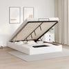 Ottoman Bed without Mattress White 140 x 190 cm Faux Leather