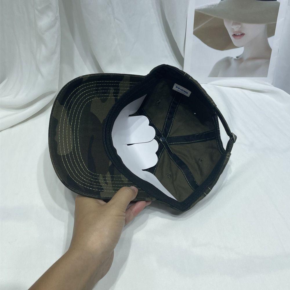 Adjustable Camouflage Baseball Cap Cotton Sunscreen Hats Embroidery Baseball Hats for Men Women