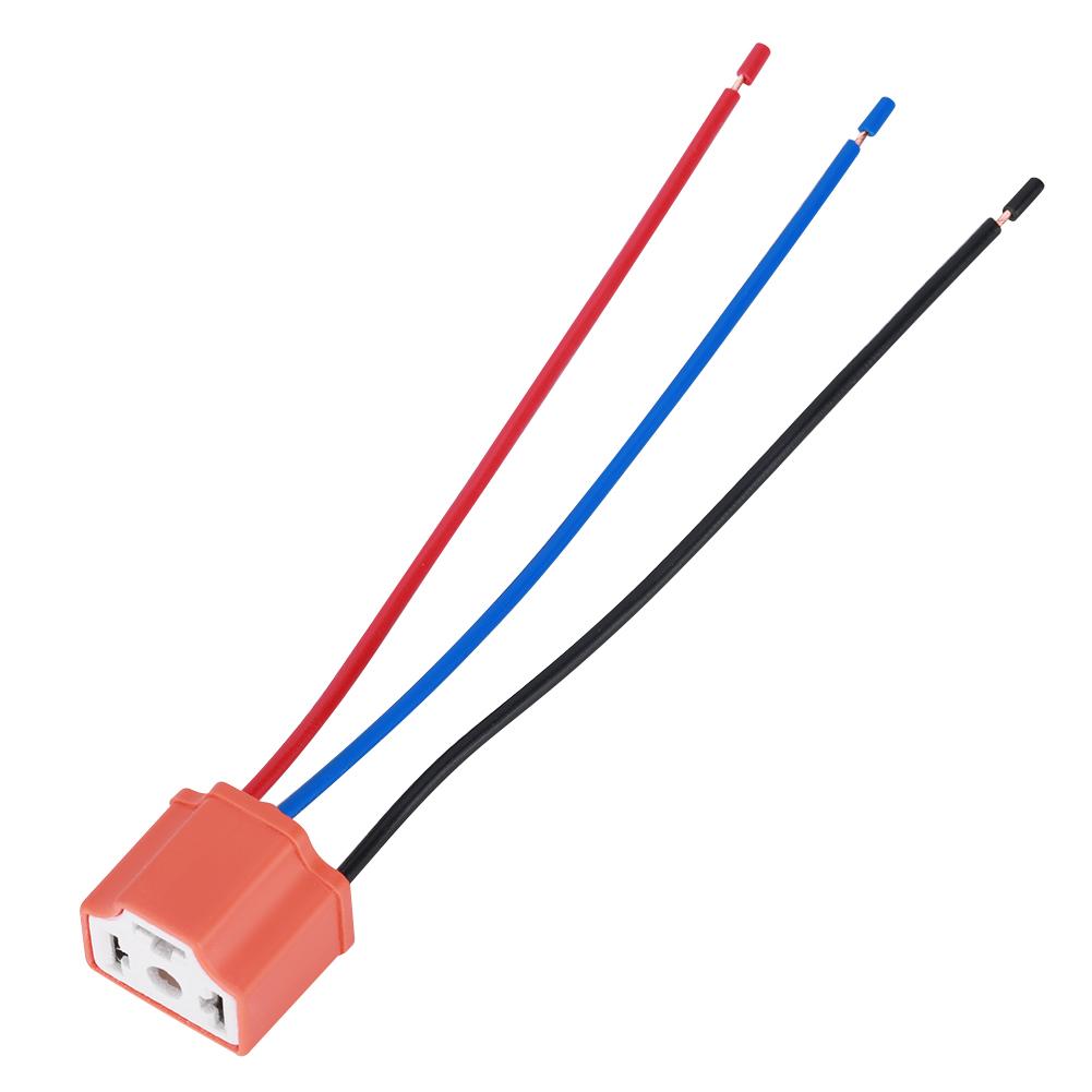 H4 9003 Гнездовой керамический разъем жгута проводов фары Адаптер Коннектор Гнездо Провод накаливания