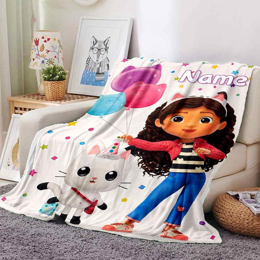 Custom Name Fantasy World Adventure Party Blanket For Couch Bed Plush Cozy Fuzzy Blanket Super Soft Warm Blankets For Fall And Winter 0916233
