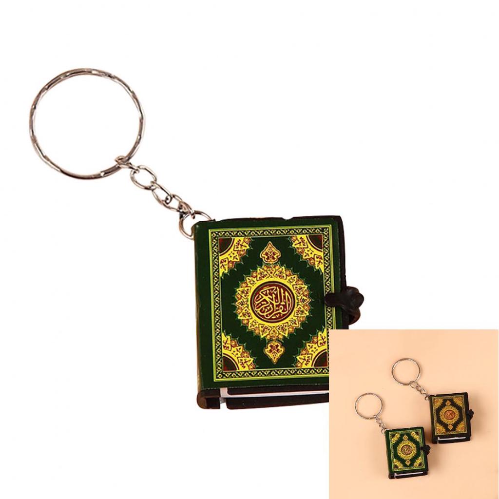 Healthy Bodycare Unisex Mini Quran Arabic Pendant Keychain Bag Car Hanging Key Ring Birthday Gift
