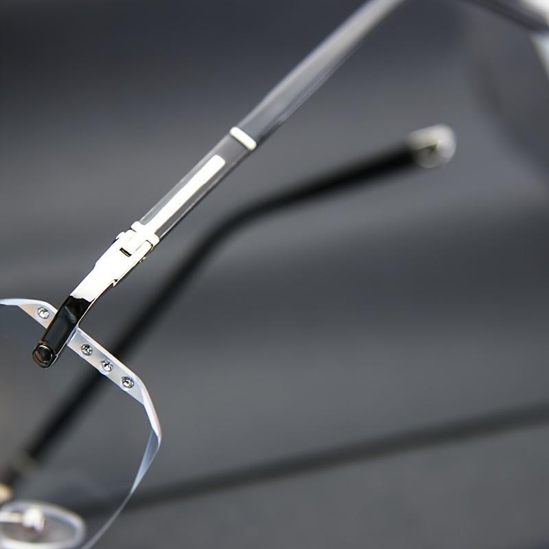 Men Anti Blue Light Computer Glasses Frameless Square Diamond Cut Edge Fashion Women Glasses Very Suitable for Hiking