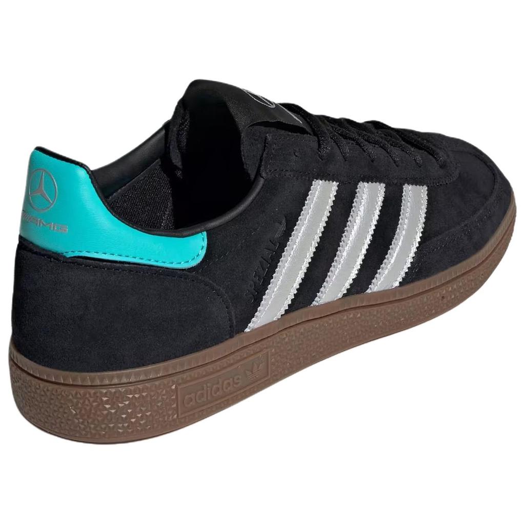 adidas Оригинальные Handball Spezial Mercedes Удобная посадка Обувь для тренировок Мужская обувь Черный Серебристый KJ1185