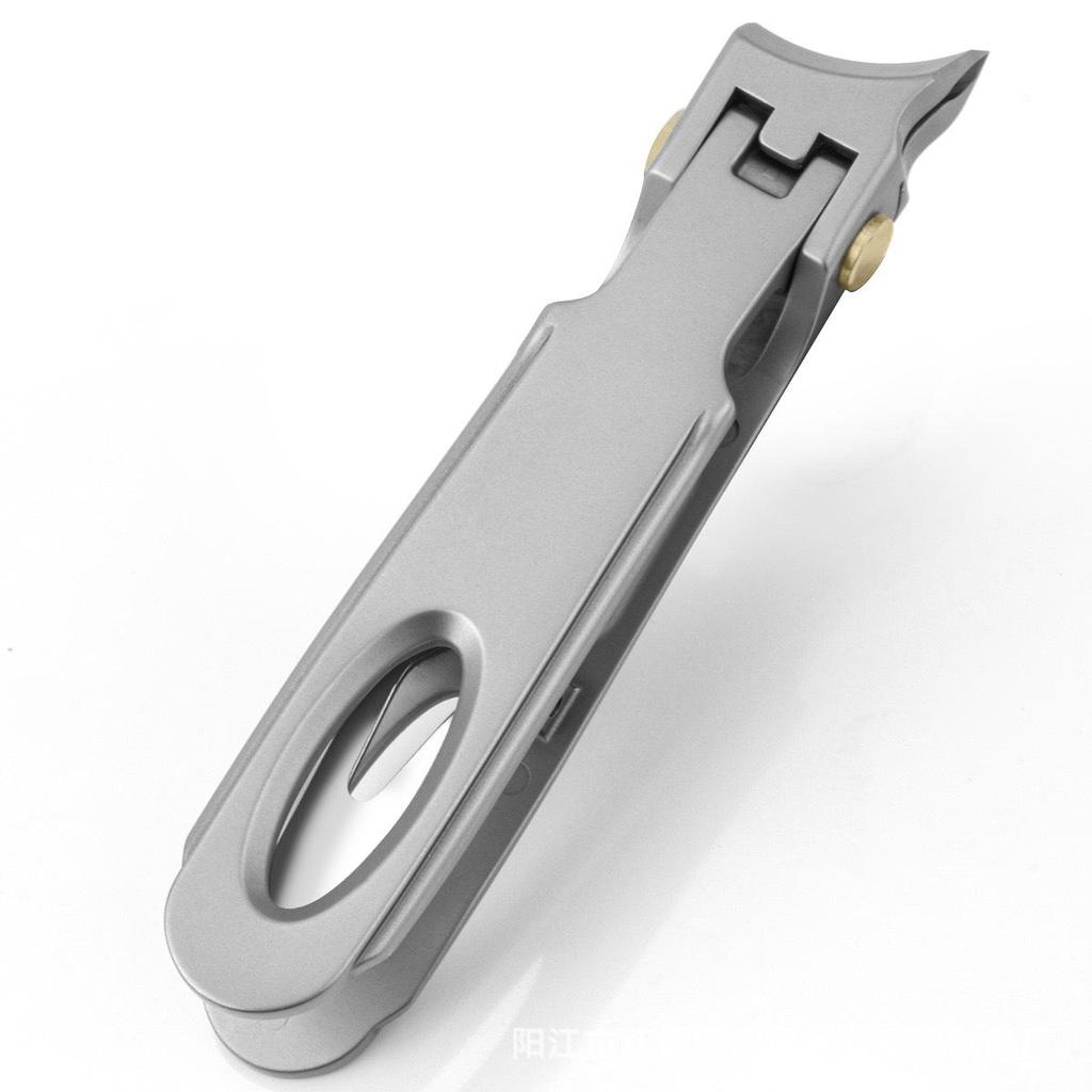 Stainless Steel Wide-Jaw Nail Clippers with Powder Die-Cast Finish for Manicure and Trimming