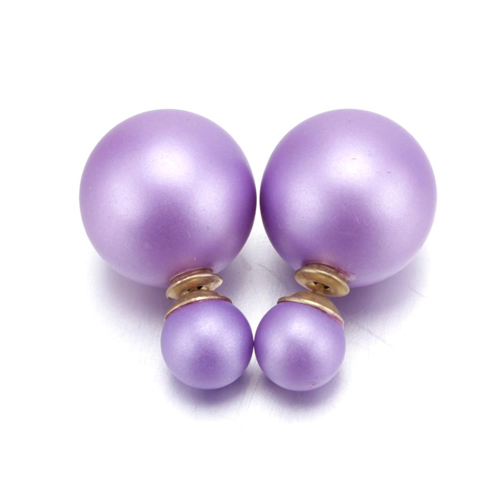 1 пара очаровательных красивых двойных бусин, серьги-гвоздики в подарок