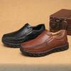 Деловая формальная обувь с широкой головкой, верхний слой из коровьей кожи, мужская повседневная кожаная обувь, мягкая кожа, толстая подошва, кожаная обувь, мужская обувь