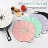 Draining Steamer Insert Tray Heat Resistant Spill-proof Pot Lid BPA-Free Silicone Steamer Pad Pot