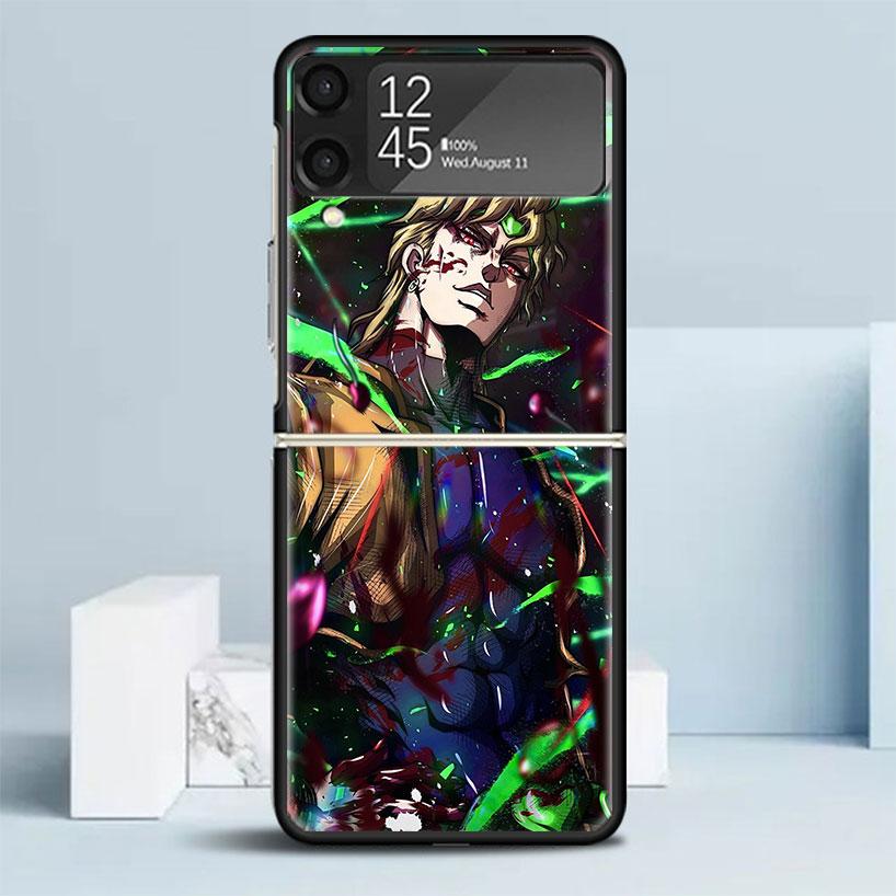 JoJo Adventure Дио Диего Брандо Черный Чехол для Samsung Galaxy Z Flip 7 6 5 4 3 5G Чехол для Телефона Flip7 Flip6 Flip5 Flip4 Flip3 Patt