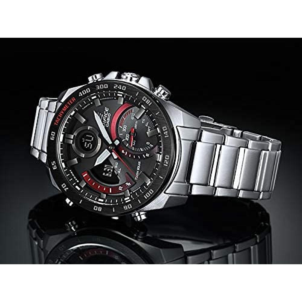 EDIFICE CASIO Casio Bluetooth смартфон связанный Tough Solar ECB-900DB-1A хронограф календарь аналоговые цифровые черные красные деловые часы спортивные часы Sta
