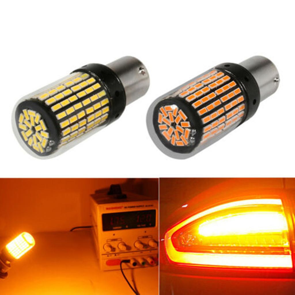 Car Turn Signal Light Stop Lamp Waterproof IP65 Indicator Light 2pcs 1156 3014 144smd 1157 T20