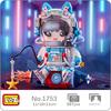 LOZ 1753 Space Adventure Cat Astronaut Boy Rocket Star Spaceman Doll Model Mini Blocks Bricks Building Toy For Children No Box
