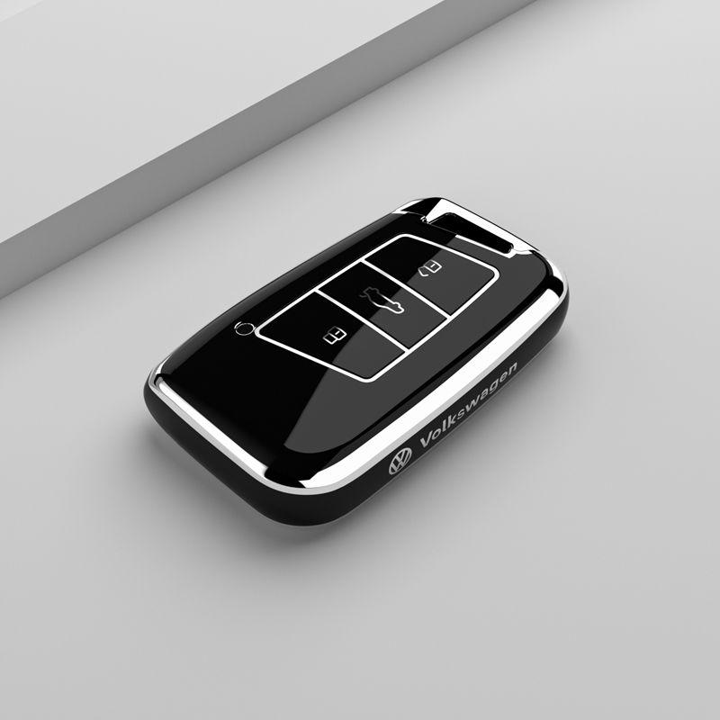 opq1 Soft TPU Car Key Case Cover Holder Shell Bag For VW Volkswagen Passat B8 Tiguan Magotan Protector Keychain Keychain Accessories