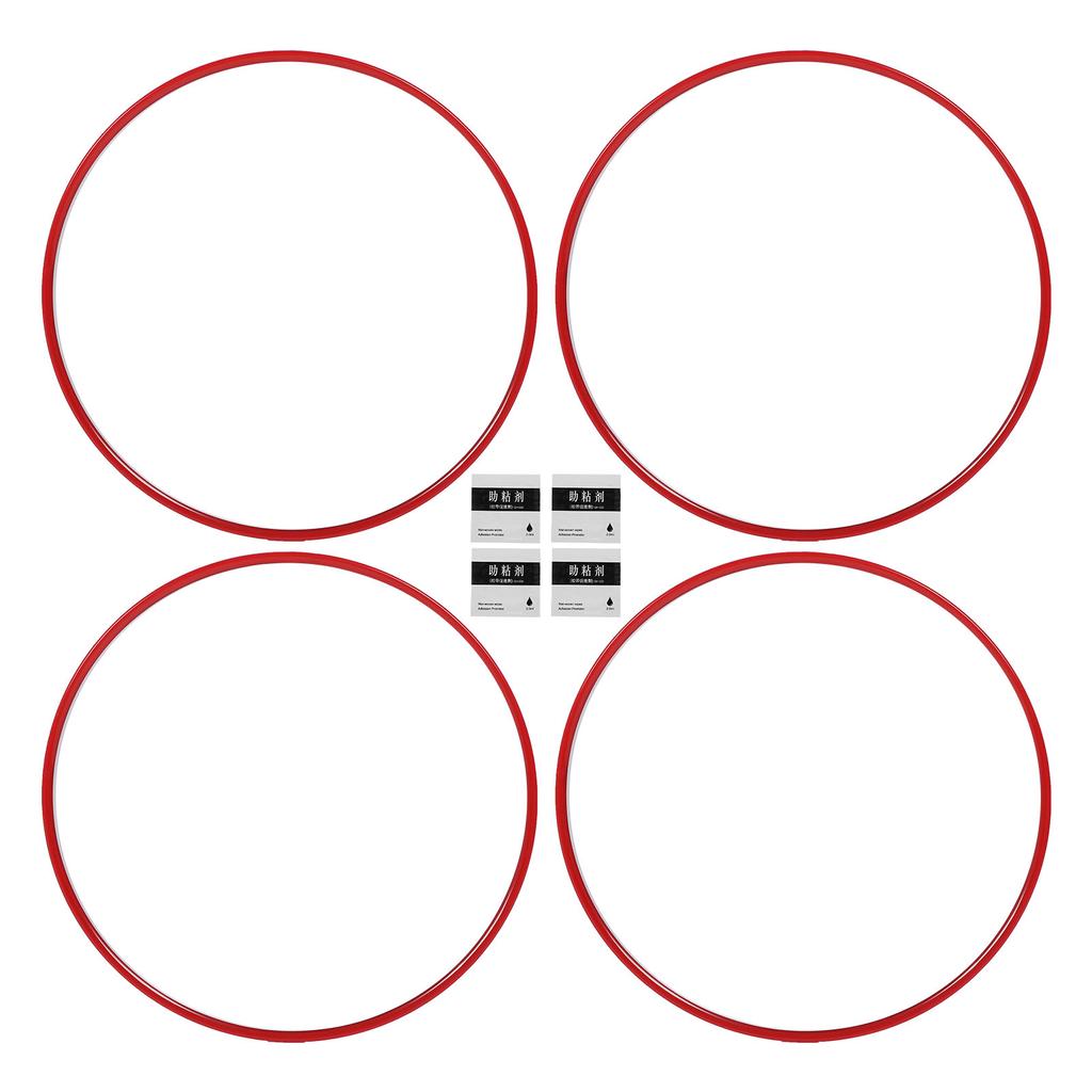 4 шт. Защитные кольца для обода колеса, предотвращающие появление бордюрной сыпи, самоклеящиеся, универсальные, из АБС-пластика