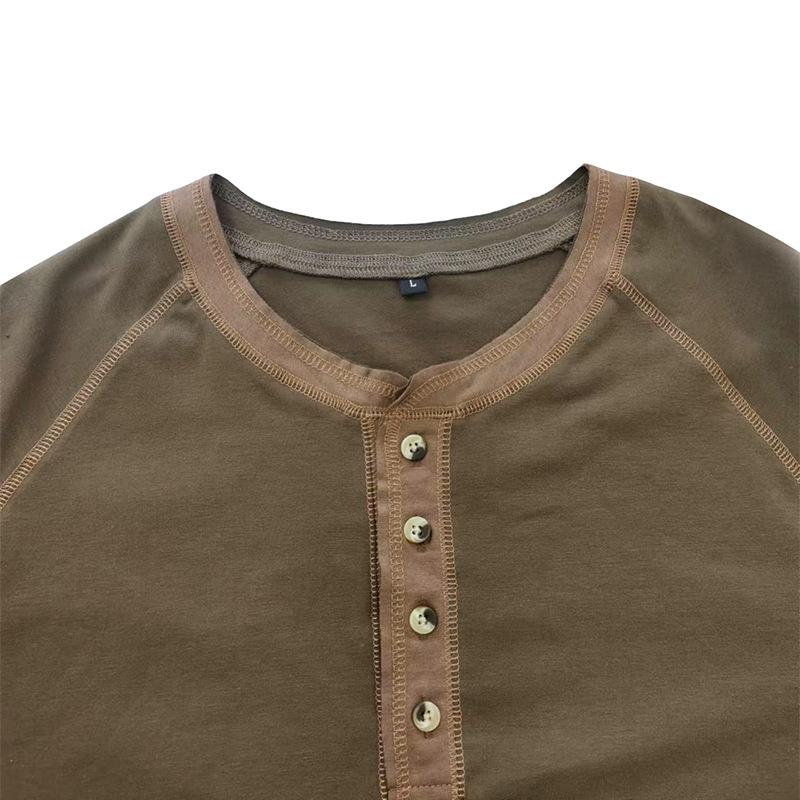 Autumn Winter Classic Solid Color Long Sleeve Mens Button Down T-shirt Casual Versatile Daily Wear Comfortable Basic Bottom Shirt for Men