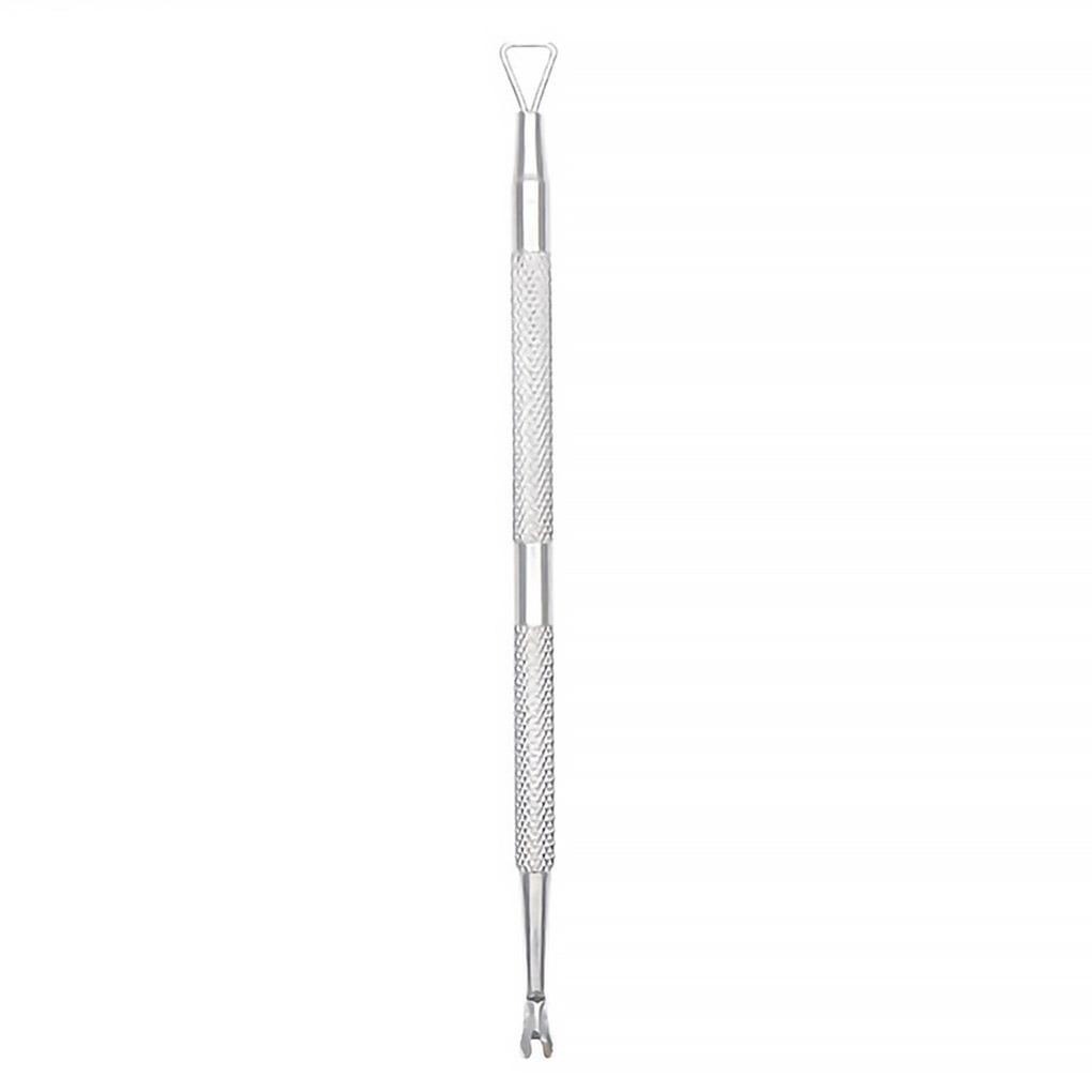 Dual-head Nail Cuticle Pusher Spoon Stainless UV Gel Polish Removal Trimmer Dead Skin Grinding Rod Manicure Tool Dropship