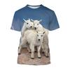 Summer Funny Animal Goat 3D Print T-Shirts Streetwear Men Fashion Harajuku Casual Oversized O-Neck T Shirt Tees Tops